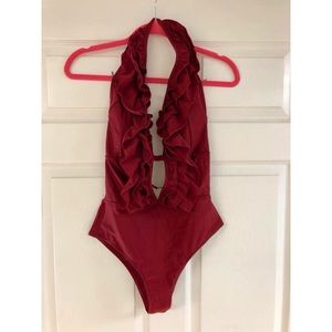 Burgundy Swim Suit